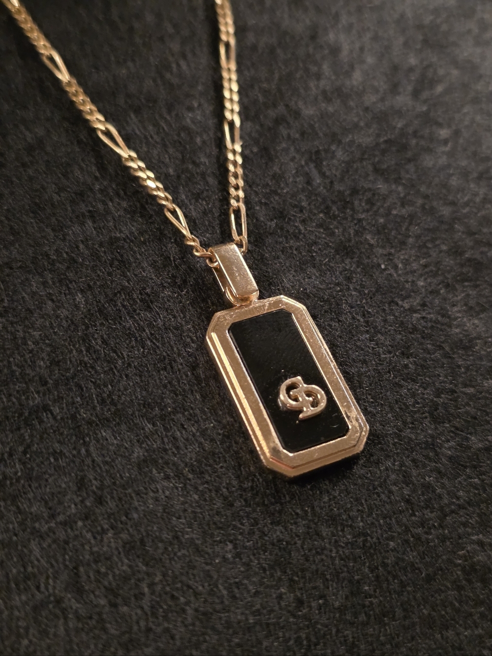 Christian Dior Black Enamel Dog Tag Necklace 1990s - Picture 2 of 16
